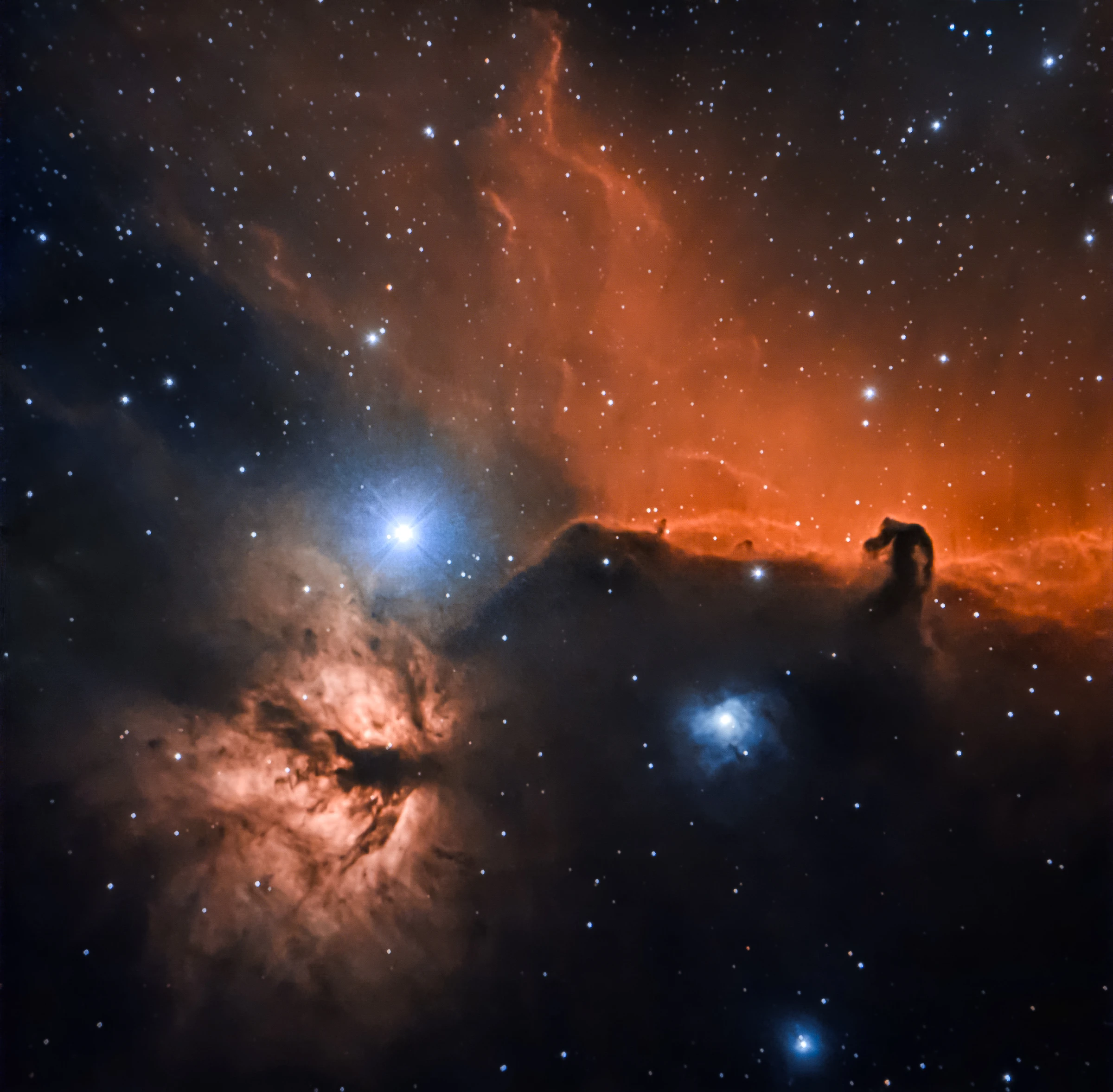 Horsehead and Flame Nebulae